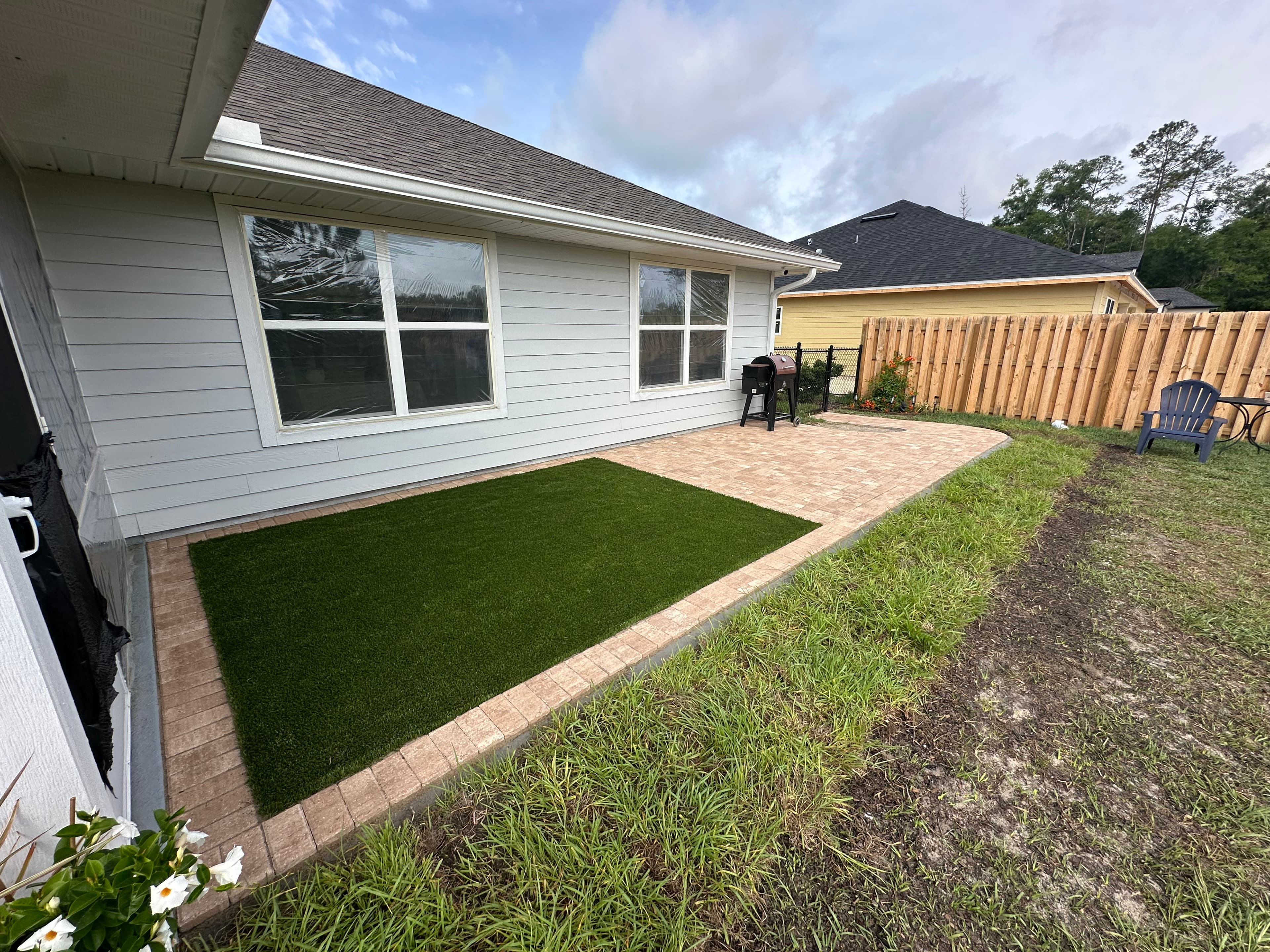 Project Paver Patio and Artificial Turf Combo in Lake City image