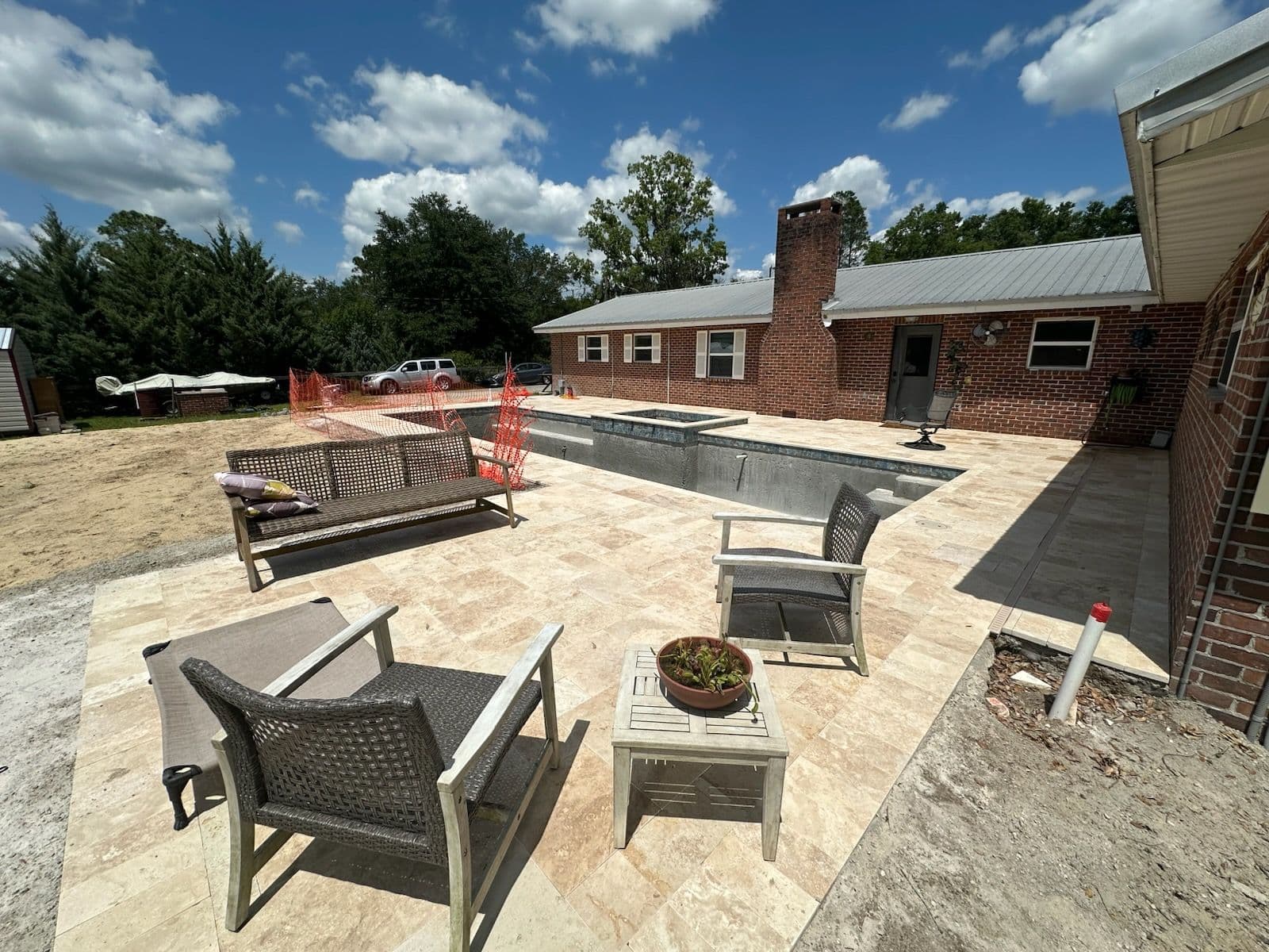 Project High Springs Travertine Pool Deck Transformation image
