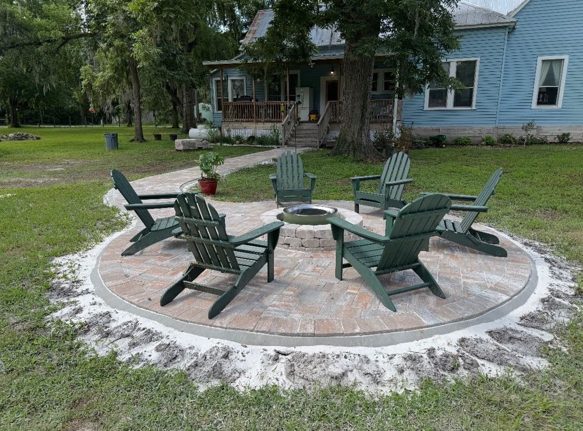 Project Cozy Outdoor Retreat with Elegant Fire Pit image
